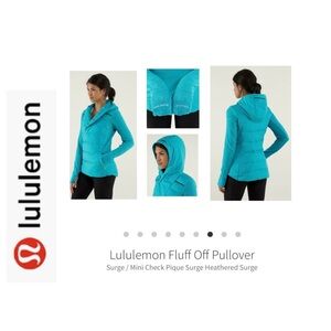Lululemon What The Fluff Pullover. Turquoise. Sz 6.